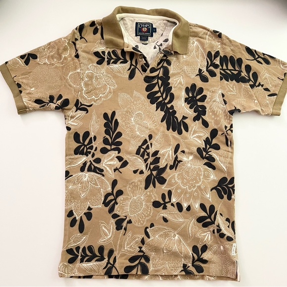 Ralph Lauren Other - Vintage Chaps Ralph Lauren Collared T Shirt‎ Size L Floral Pattern 100% Cotton